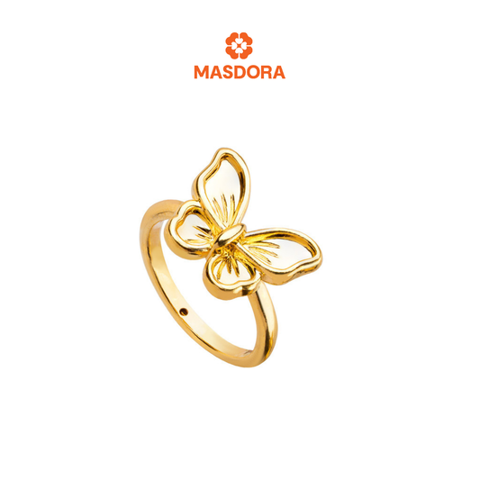 MASDORA 916 Gold Ring Rings Cincin Emas ~ HG Golden Butterfly Petal (EMAS 916/22K)