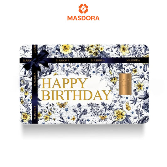MASDORA 999.9 Gold Bar 1.00GM Gift Series ~ Happy Birthday 1 (EMAS 999.9/24K)