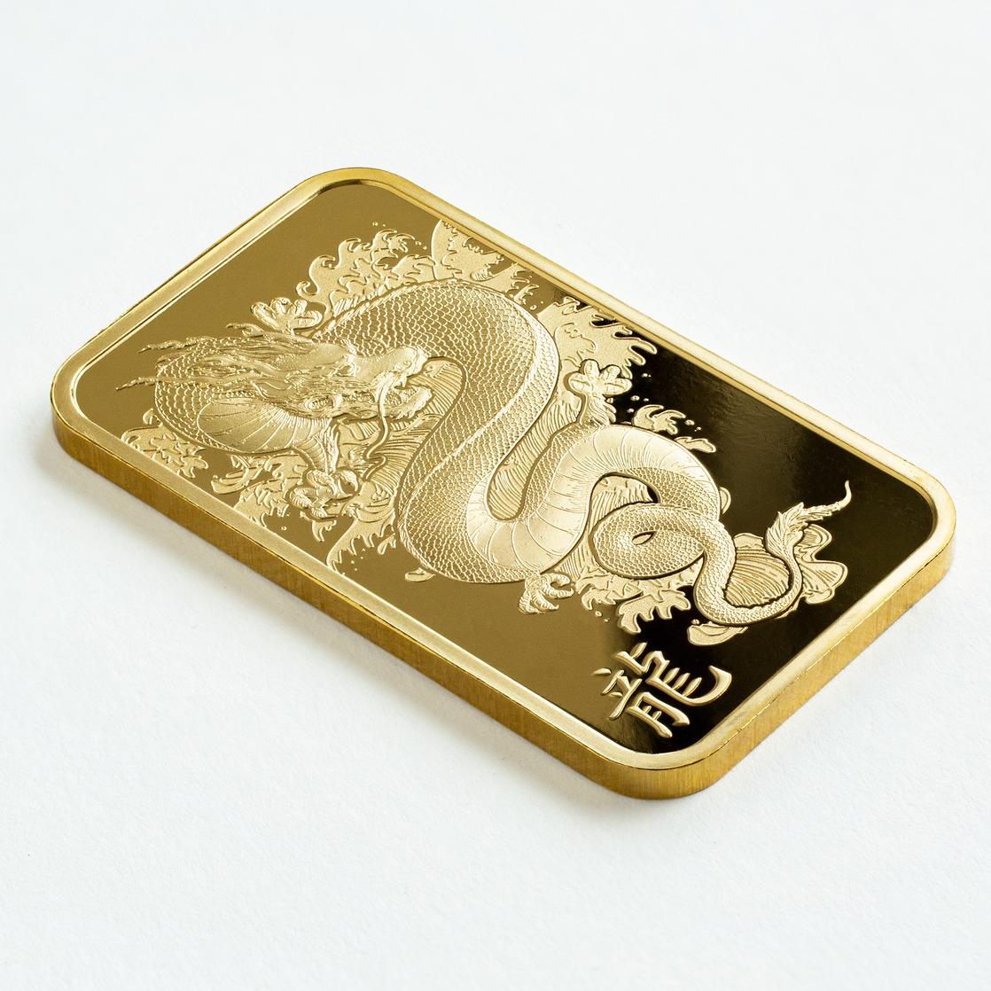 MASDORA X Pamp Suisse Lunar Dragon Gold Minted Bar Emas 999.9 (1Oz)