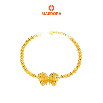 MASDORA 916 Gold Bracelet Rantai Tangan Emas ~ HG Ruffled Butterfly Boba (EMAS 916/22K)