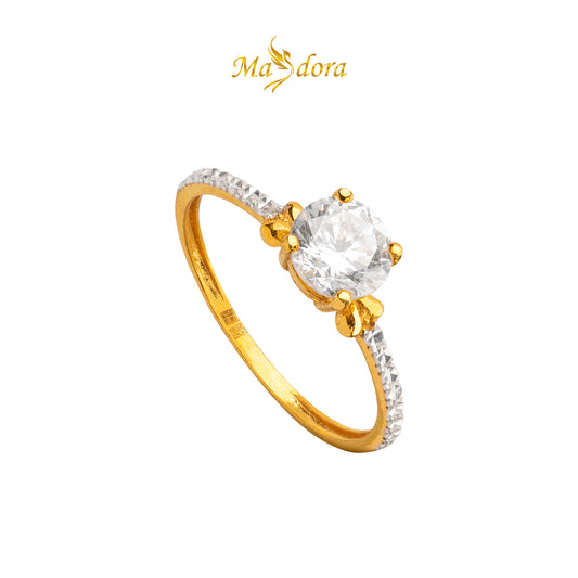 MASDORA 916 Gold Ring Rings Cincin Emas ~ Juelia Diamond Cut (EMAS 916/22K)