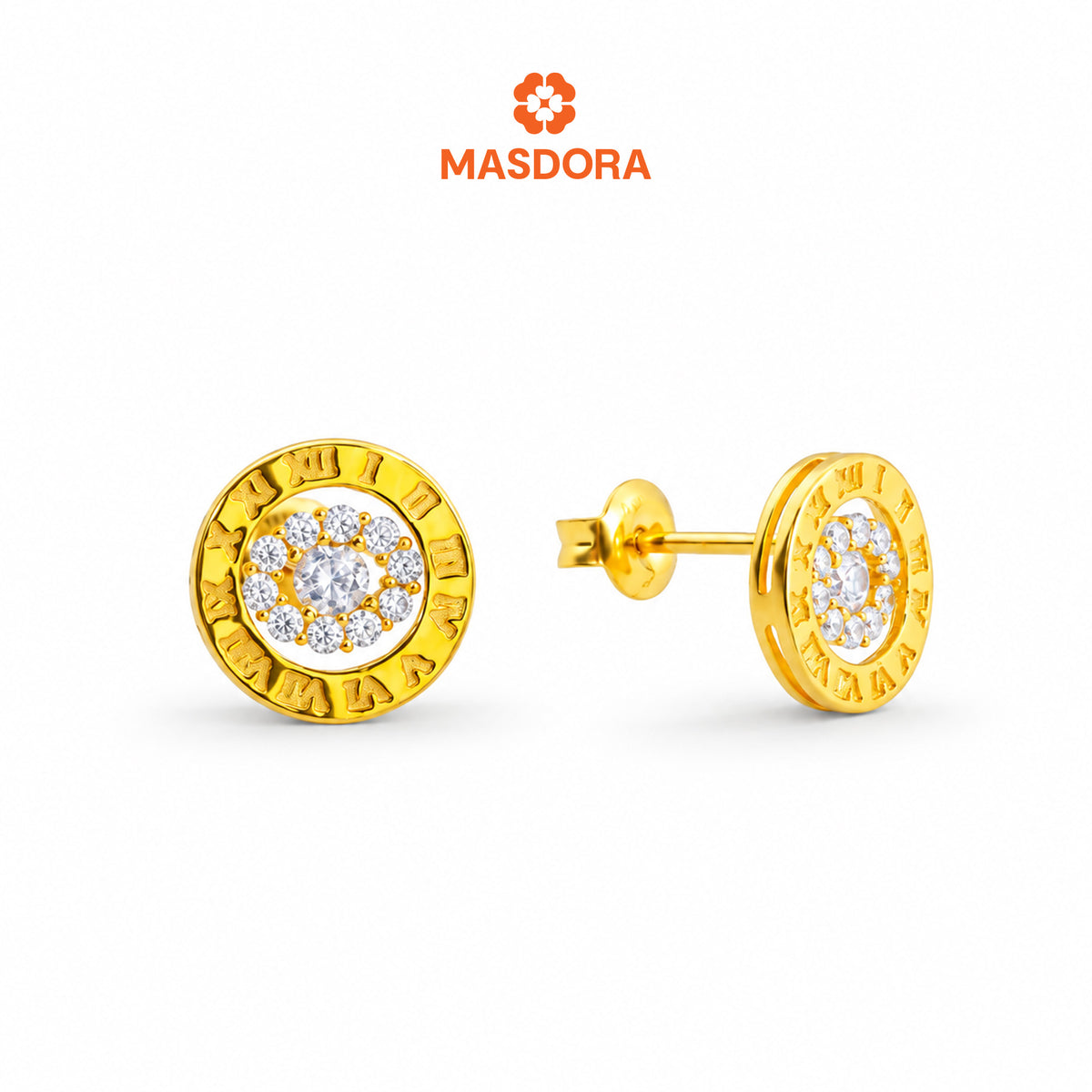MASDORA 916 Gold Earrings Earring Subang Emas ~ Sparkling Edition (EMAS 916/22K)