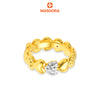 MASDORA 916 Gold Ring Rings Cincin Emas ~ HG Duotone Diamond Heart Band (EMAS 916/22K)