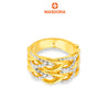 MASDORA 916 Gold Ring Rings Cincin Emas ~ HG Duotone Crocheted Ripple (EMAS 916/22K)