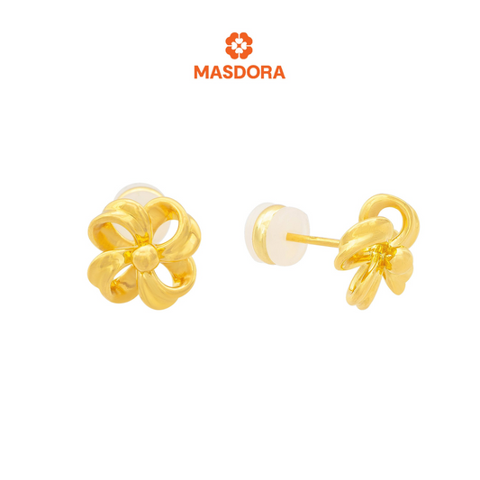 MASDORA 999 Gold Earring Earrings Subang Emas ~ Flower Coquette (EMAS 999/24K)