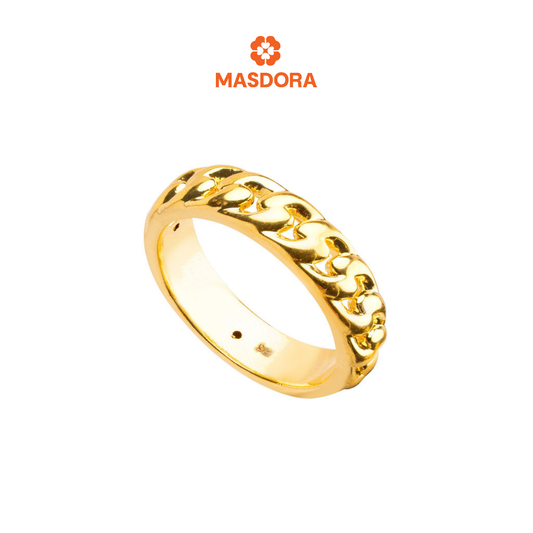 MASDORA 916 Gold Ring Rings Cincin Emas ~ HG Golden Half Anchor (EMAS 916/22K)