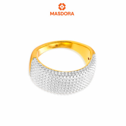 MASDORA 916 Gold Ring Rings Cincin Emas ~ HG Duotone Oro Diamond Glitz (8mm) (EMAS 916/22K)