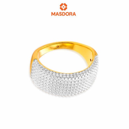 MASDORA 916 Gold Ring Rings Cincin Emas ~ HG Duotone Oro Diamond Glitz (8mm) (EMAS 916/22K)
