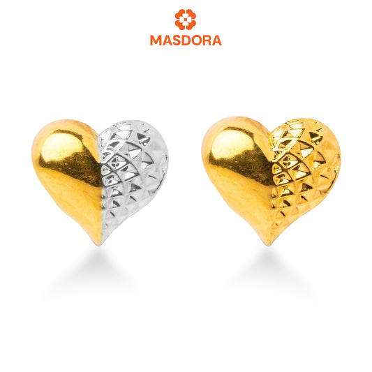 MASDORA 916 Gold Beads Bead Emas ~ HG Half Hearted (EMAS 916/22K)