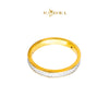 MASDORA 916 Gold Ring Rings Cincin Emas ~ HG Duotone Incised Band (EMAS 916/22K)