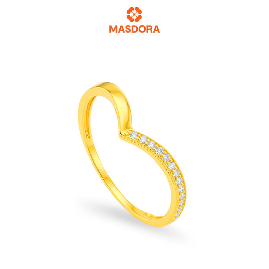 MASDORA 916 Gold Ring Rings Cincin Emas ~ Semi-Sparkle V (EMAS 916/22K)