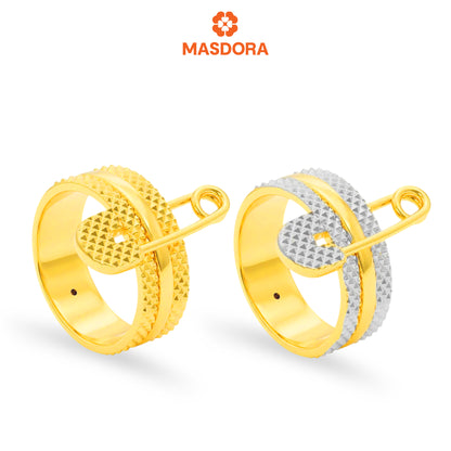 MASDORA 916 Gold Ring Rings Cincin Emas ~ HG Safety Pin (EMAS 916/22K)