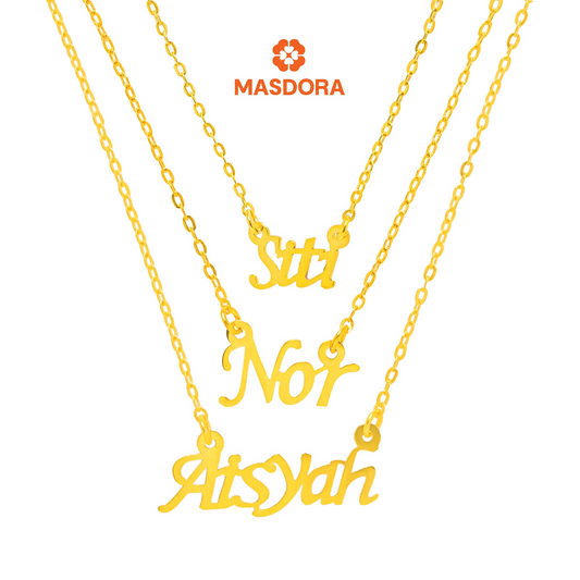 MASDORA 916 Gold Necklace Rantai Leher Emas ~ Name After You 916 (EMAS 916/22K)