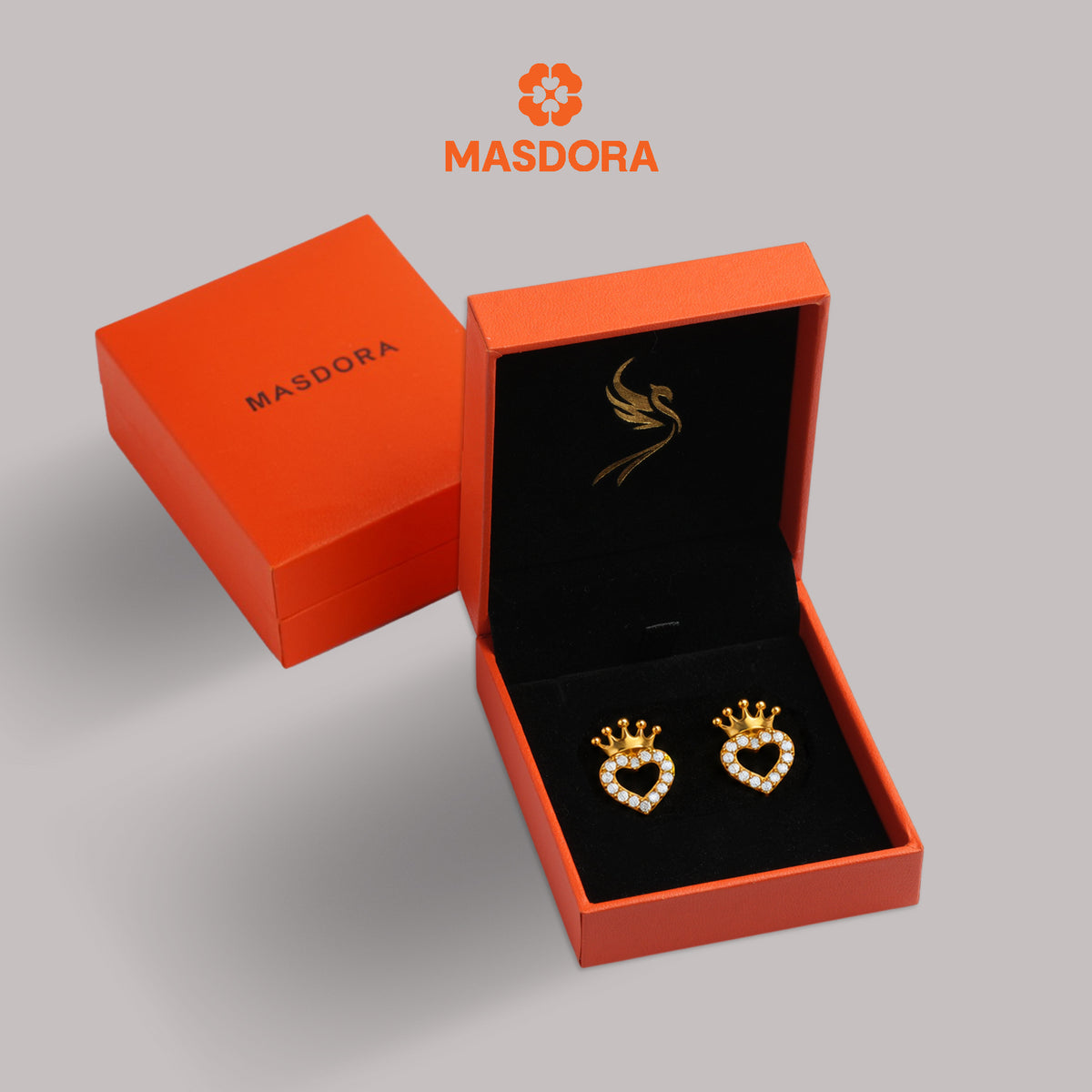 MASDORA 916 Gold Earrings Earring Subang Emas ~ Sparkling Hearty Queen (EMAS 916/22K)