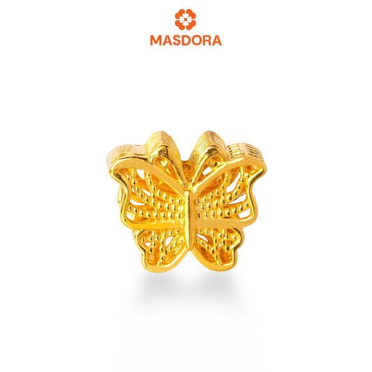 MASDORA 916 Gold Beads Bead Emas ~ Golden Antique Butterfly (EMAS 916/22K)