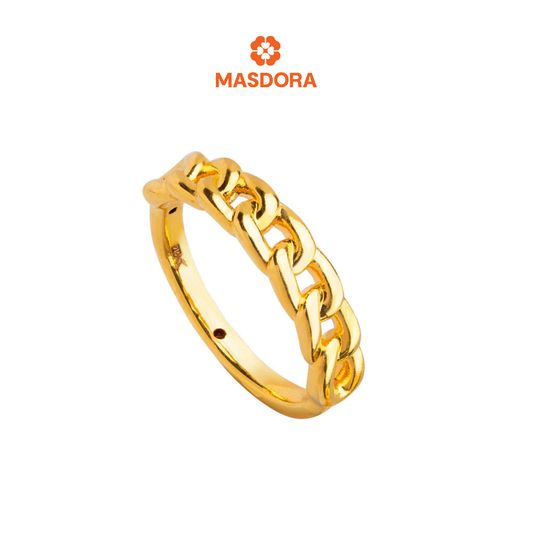 MASDORA 916 Gold Ring Rings Cincin Emas ~ HG Golden Chainy Chain (EMAS 916/22K)