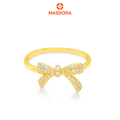 MASDORA 916 Gold Ring Rings Cincin Emas ~ Sparkling Ribbon (EMAS 916/22K)