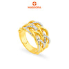 MASDORA 916 Gold Ring Rings Cincin Emas ~ HG Duotone Crocheted Ripple (EMAS 916/22K)