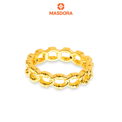 MASDORA 916 Gold Ring Rings Cincin Emas ~ HG Golden Locked Chain (EMAS 916/22K)