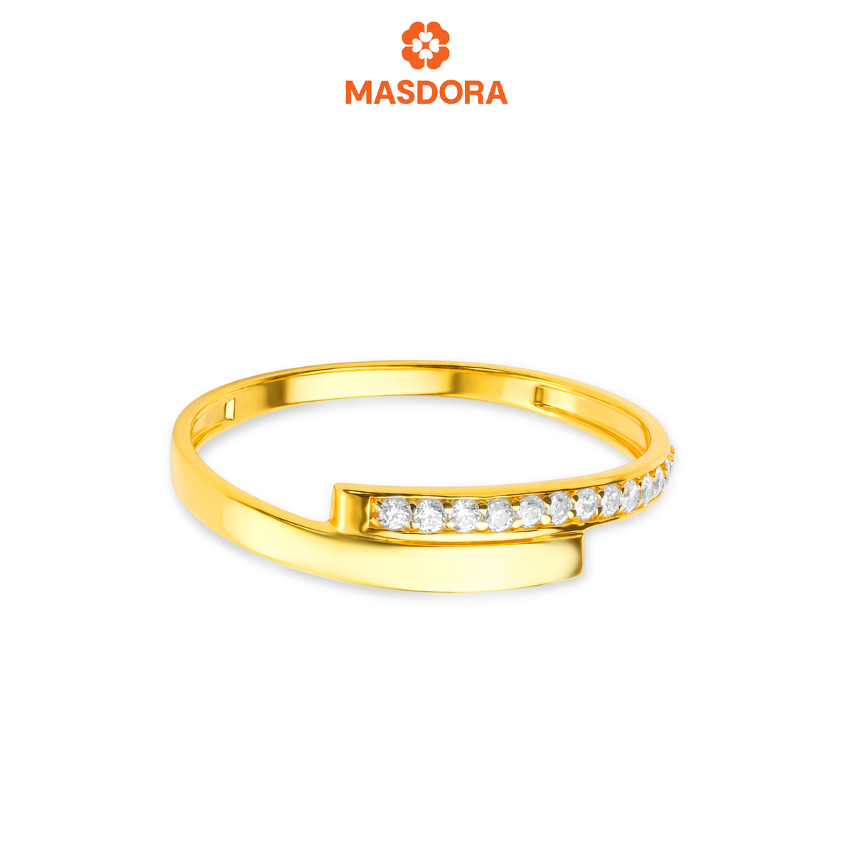 MASDORA 916 Gold Ring Rings Cincin Emas ~ Sparkling Mini Split (EMAS 916/22K)