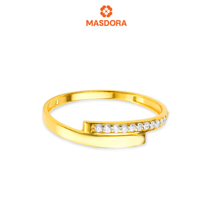 MASDORA 916 Gold Ring Rings Cincin Emas ~ Sparkling Mini Split (EMAS 916/22K)