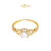 MASDORA 916 Gold Ring Rings Cincin Emas ~ Sparkling Elevated Halo (EMAS 916/22K)