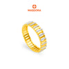 MASDORA 916 Gold Ring Rings Cincin Emas ~ Duotone Rail Cutting Band (EMAS 916/22K)