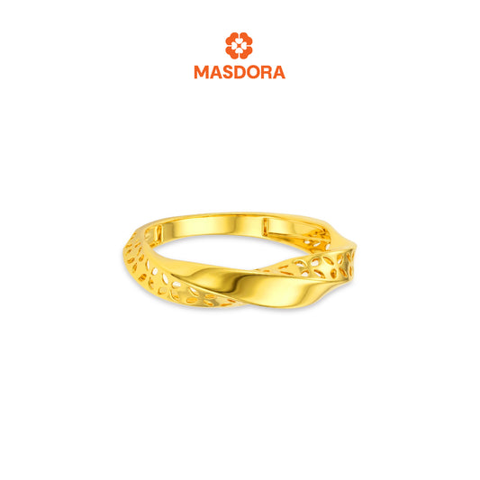 MASDORA 916 Gold Ring Rings Cincin Emas ~ Spiral Flower (EMAS 916/22K)