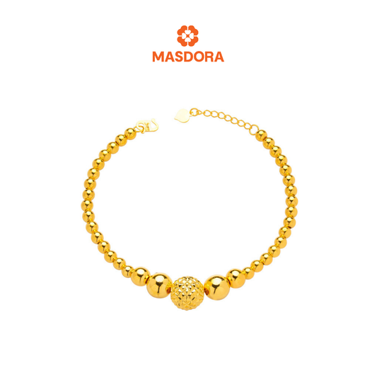 MASDORA 916 Gold Bracelet Rantai Tangan Emas ~ HG Quintuple Bubble Cutting (EMAS 916/22K)