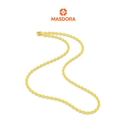 MASDORA 916 Gold Necklace Rantai Leher Emas ~ Shining Sauh (EMAS 916/22K)
