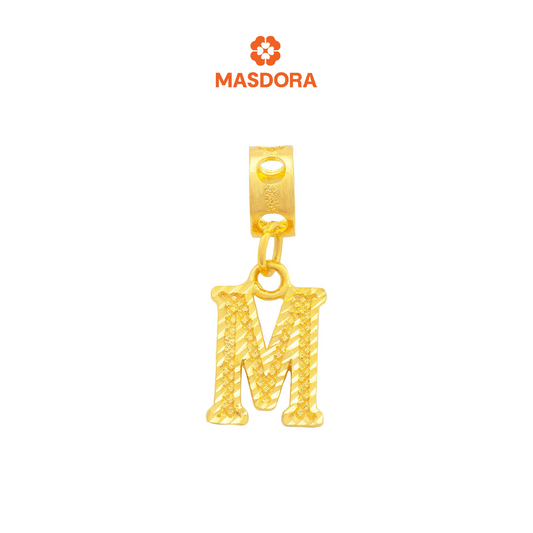 MASDORA 916 Gold Charms Charm Emas ~ Alphabet M (EMAS 916/22K)