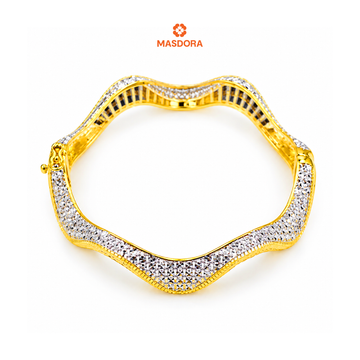 MASDORA 916 Gold Bangle Gelang Tangan Emas ~ Luxe Wave (EMAS 916/22K)