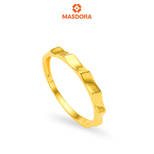 MASDORA 916 Gold Ring Rings Cincin Emas ~ Golden Curvy Leena (EMAS 916/22K)