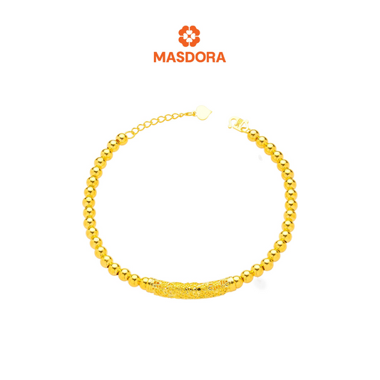 MASDORA 916 Gold Bracelet Rantai Tangan Emas ~ HG Flowery Borneo Love Charm  (EMAS 916/22K)