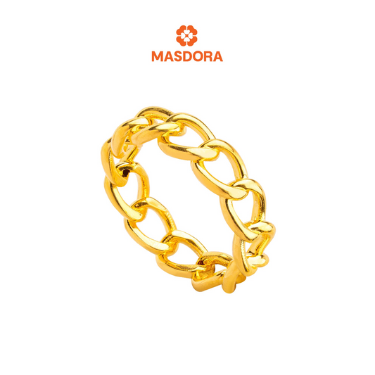 MASDORA 916 Gold Ring Rings Cincin Emas ~ HG Golden Fine Chain (EMAS 916/22K)