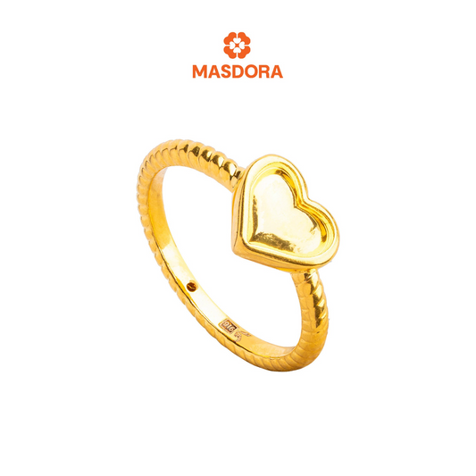 MASDORA 916 Gold Ring Rings Cincin Emas ~ HG Golden 3D Love Rope (EMAS 916/22K)
