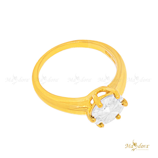 MASDORA Shiny Solitaire Ring (Emas 916)