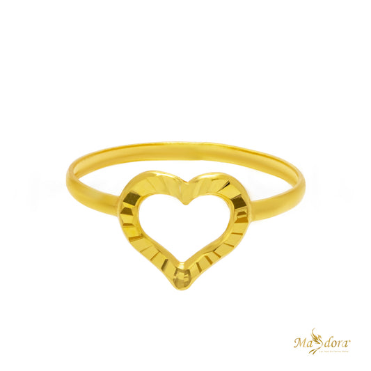 Masdora Sincero Love Cutting Ring Emas 916