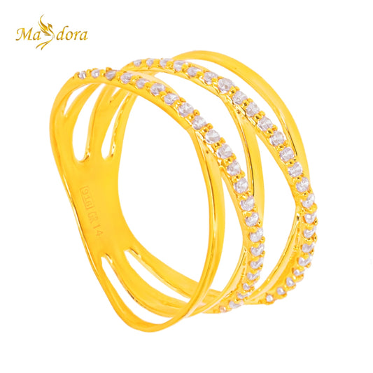 MASDORA Cincin Sparkling Fancy/Sparkling Fancy Ring (Emas 916)