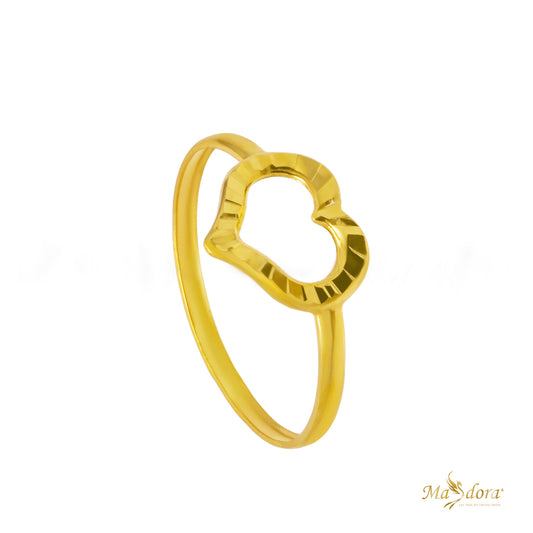 Masdora Sincero Love Cutting Ring Emas 916