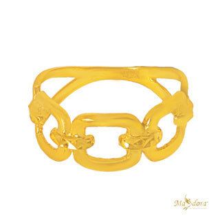 MASDORA Golden Paperclip L Ring (Emas 916)