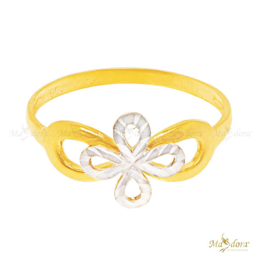 Masdora Bunga Clovers 2C Ring (Emas 916)