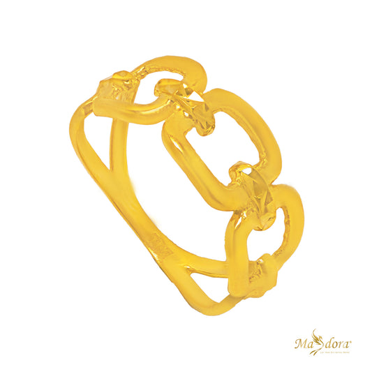 MASDORA Golden Paperclip L Ring (Emas 916)