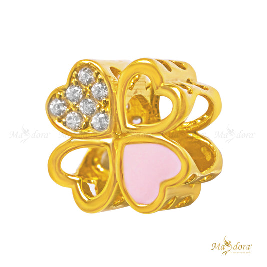 MASDORA Sparkling Pink Clovers Bead (Emas 916)