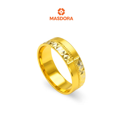 MASDORA 916 Gold Ring Rings Cincin Emas ~ CBR Golden Inverse Cutting (EMAS 916/22K)
