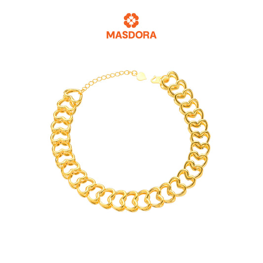 MASDORA 916 Gold Bracelet Rantai Tangan Emas ~ HG Stacked Sincero Links (EMAS 916/22K)