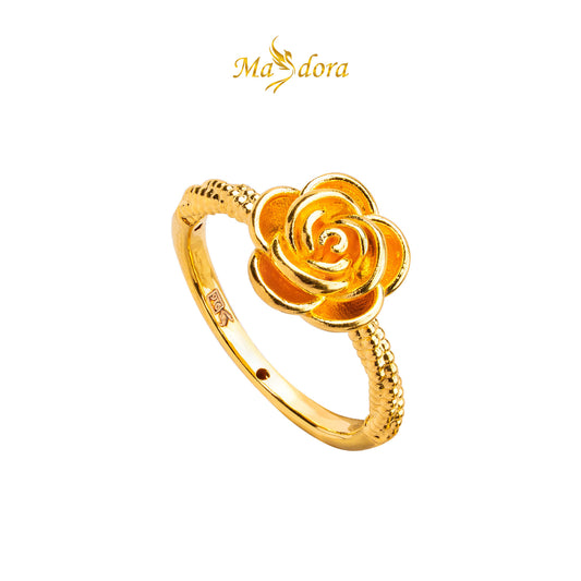 MASDORA 916 Gold Ring Rings Cincin Emas ~ HG Golden Exquisite Rose (EMAS 916/22K)