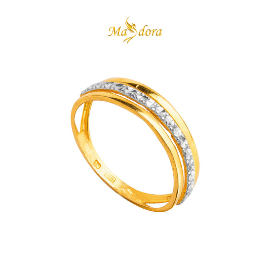 MASDORA 916 Gold Ring Rings Cincin Emas ~ Shiny Diamond Cut Fashion (EMAS 916/22K)