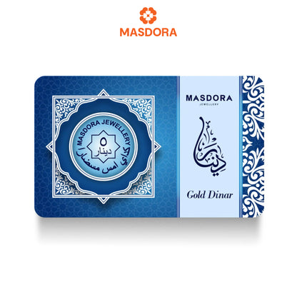 MASDORA 999.9 Gold Signature 5 Dinar (21.25GM) Signature Series (EMAS 999.9/24K)
