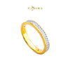 MASDORA 916 Gold Ring Rings Cincin Emas ~ HG Duotone Incised Band (EMAS 916/22K)